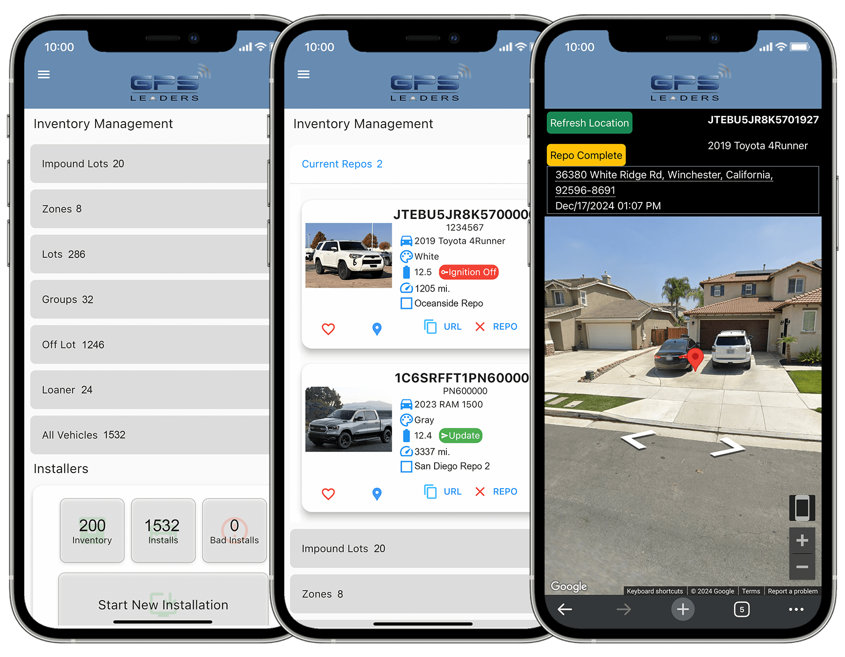 GPS Leaders Rental Car Tracking Vehicle Identification